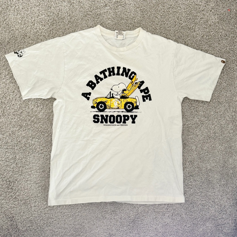 BAPE × Peanuts Snoopy Woodstock And Friends T-Shirt White A Bathing Ape‎